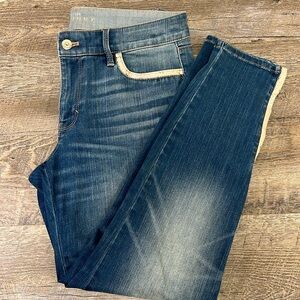 White House Black Market The Skinny Ankle Zipper Jeans Size 8